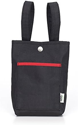 JuvoProducts Crutch Caddy with 2 Pockets for Hands-Free Storage, 10 x 6.25 x 2.5 Inches, Black (CCP01)