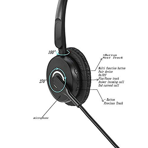 image for AUXBLUE Trucker Bluetooth Headset V4.2/noise cancellation hands free B