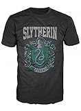 Harry Potter Slytherin Crest Mens Black T-Shirt