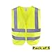 TR Industrial Neon Yellow Safety Vest, Front Zipper Knitted, OSHA Approved, Size XXL, Pack of 5