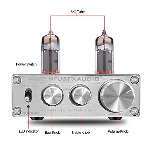 FX AUDIO Vacuum Tube Preamp—Mini Electronic HiFi Stereo 6K4 Tube