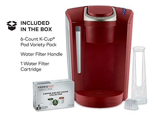 Keurig K-Select Single-Serve K-Cup Pod Coffee Maker with 12oz Brew Size, Strength Control, Vintage Red