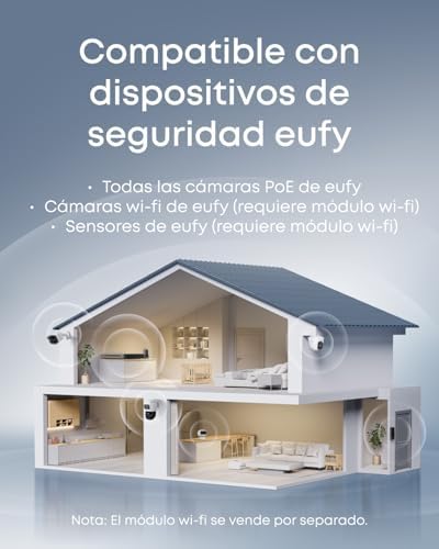 eufy SoloCam S4 NVR PoE: 8 Canales (ampliables a 16), IA Local