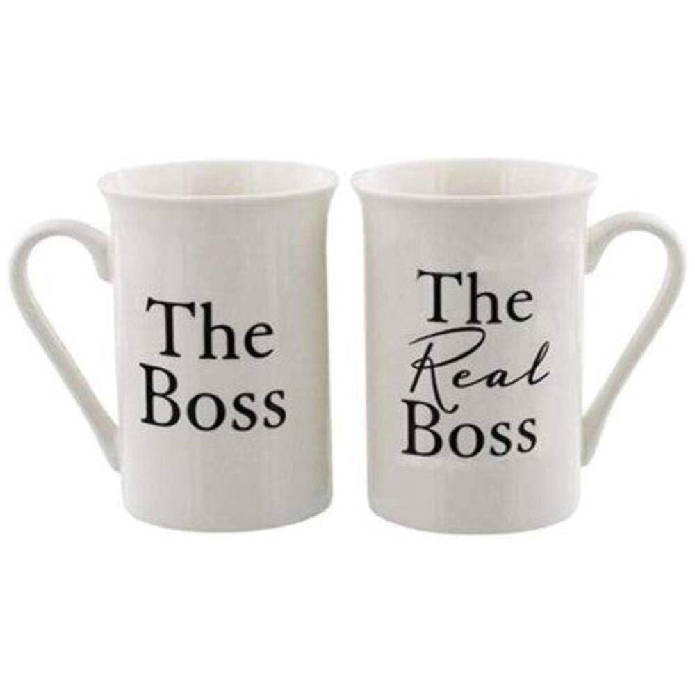 Amore WG525 The Boss and The Real Boss by Amore Pair of China Mugs