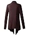 AMORE ALLFY Women's Soft Drape Cardigan Long Sleeve Brown XX-Large