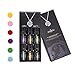 Anjou Essential Oil Necklace Gift Set, Aromatherapy Diffuser Necklace with 6 x 100% Pure Essential Oils (Lavender, Lemongrass, Peppermint, Eucalyptus, Tea Tree & Sweet Orange)