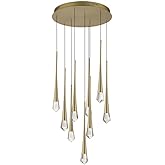 ET2 Pierce - 27W 9 LED Pendant-19 Inches Tall and 19 Inches Wide-Gold Finish