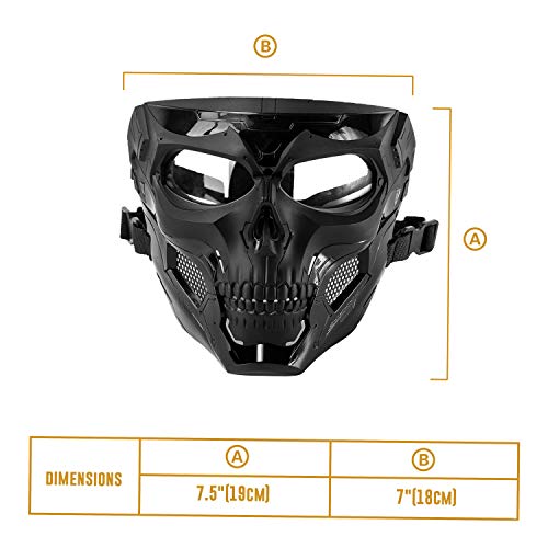 Black Orca Skull FullFace Mask for Airsoft Helmet Pricepulse
