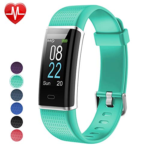YAMAY Fitness Tracker with Heart Rate Monitor, Fitness Watch Activity Tracker Smart Watch with Sleep Monitor 14 Sports Mode,Pedometer Watch for Kids Men Women (Color Screen,IP68 Waterproof) (Green)