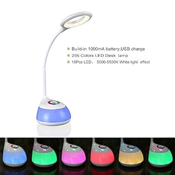 HIHIGOU Lámpara Escritorio LED 3.5W USB de carga 3 niveles de brillo