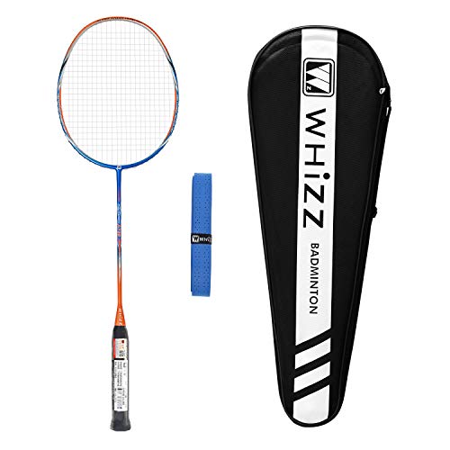WHIZZ A730 High Modulus Graphite Professional Badminton Racket for Amateur/Intermediate / Club Players (Orange+Blue)
