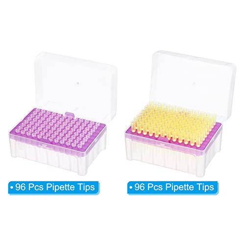 PATIKIL 10ul 100ul PE Filtering Pipette Tips, 2 Set 96 Tips/Rack(Rose