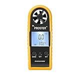 Proster Wind Speed Gauge Portable Handheld Anemometer LCD Digital Wind Speed Thermometer Air Flow Measure for Windsurfing Sailing Fishing Kiteflying Outdoor Activities