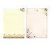 IMagicoo 50 Writing Stationery Paper Set, Lined Stationery Paper for Writing letters, Floral Letter Writing Papers with lines for Invitations, Notes, 11.7x8.26'' Letterhead Papers, 2 Different Style