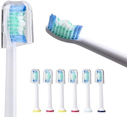 Sonicare Replacement Heads MorniGo fit all Philips Toothbrush Snap-On Handles, 6 Pack, Brush Heads Soft Bristle for ProResults, Plaque Control Gum Health DiamondClean HealthyWhite EasyClean FlexCare