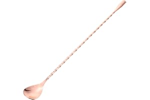 CONGARTENO 304 Stainless Steel Long Handle Stir Spoon 30Cm Copper-Tipped for Coffee, Honey, and Cake
