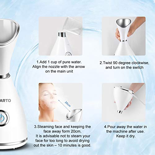 Facial Steamer, JOMARTO face steamer for Facial Deep Cleaning, Home