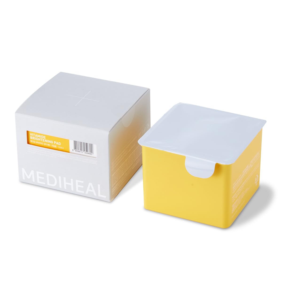 Mediheal Vitamide Brightening Pads (100) - Radiance Boosting Pads for Clear, Illuminating Skin - Vegan Gauze