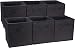 AmazonBasics Foldable Storage Bins Cubes Organizer, 6-Pack, Black primary