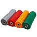 LaRibbons Deco Mesh Ribbon - 10 inch x 30 feet Each Roll - Metallic Foil Gold/Silver/Red/Green Set for Wreaths, Swags and Decorating - 4 Pack