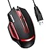 VicTsing Gaming Mouse Wired, 6 Programmable Buttons, 3200 DPI Adjustable, Optical Gamer gaming Mice with 7 Breathing Lights, Comfortable Grip Ergonomic Optical PC Computer Gaming Mouse - Black