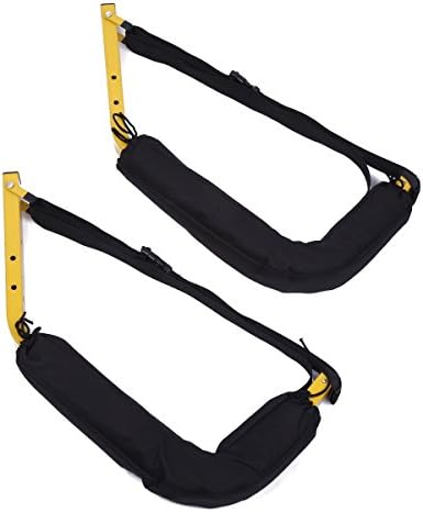 2 Pices Heavy duty Steel Kayak Canoe Rack,SUP Surfboard Wall Mount Hanger Carrier,Max up 100 lbs with Adjustable Straps