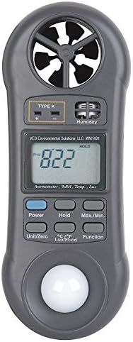 VES 4-in-1 Multi-Function Environmental Meter (Air velocity/temperature, Ambient Temperature, Humidity, Contact Temperature and Light)