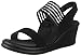 Skechers Cali Women's Rumblers-Sci-Fi Wedge Sandal, Black, 11 W US