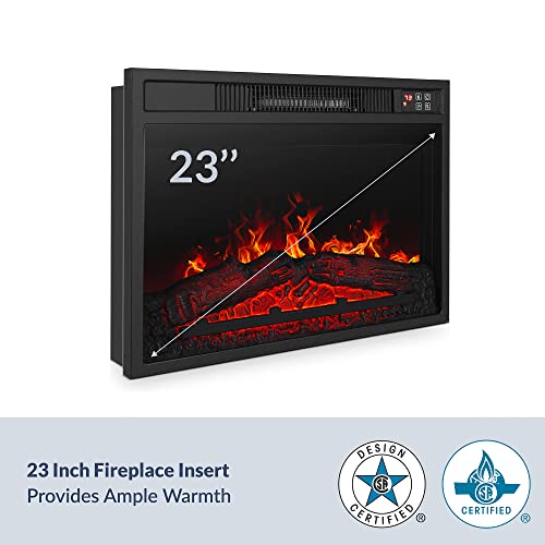 BELLEZE Modern 66 Inch Electric Fireplace Mantel TV Stand & Media