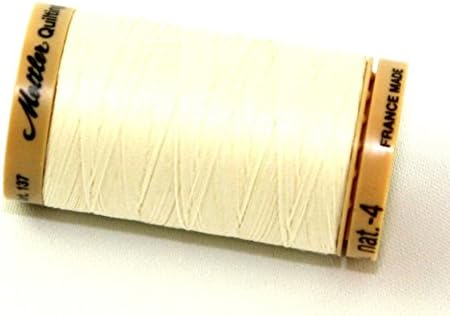 Mettler No 40 Waxed Hand Quilting Thread 457m 457m 4 Natural - each