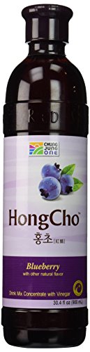 Chung Jung One Hong Cho: Drink Mix Concentrate with Vinegar (30.4oz) (900ml) Blueberry (Pack of 2)