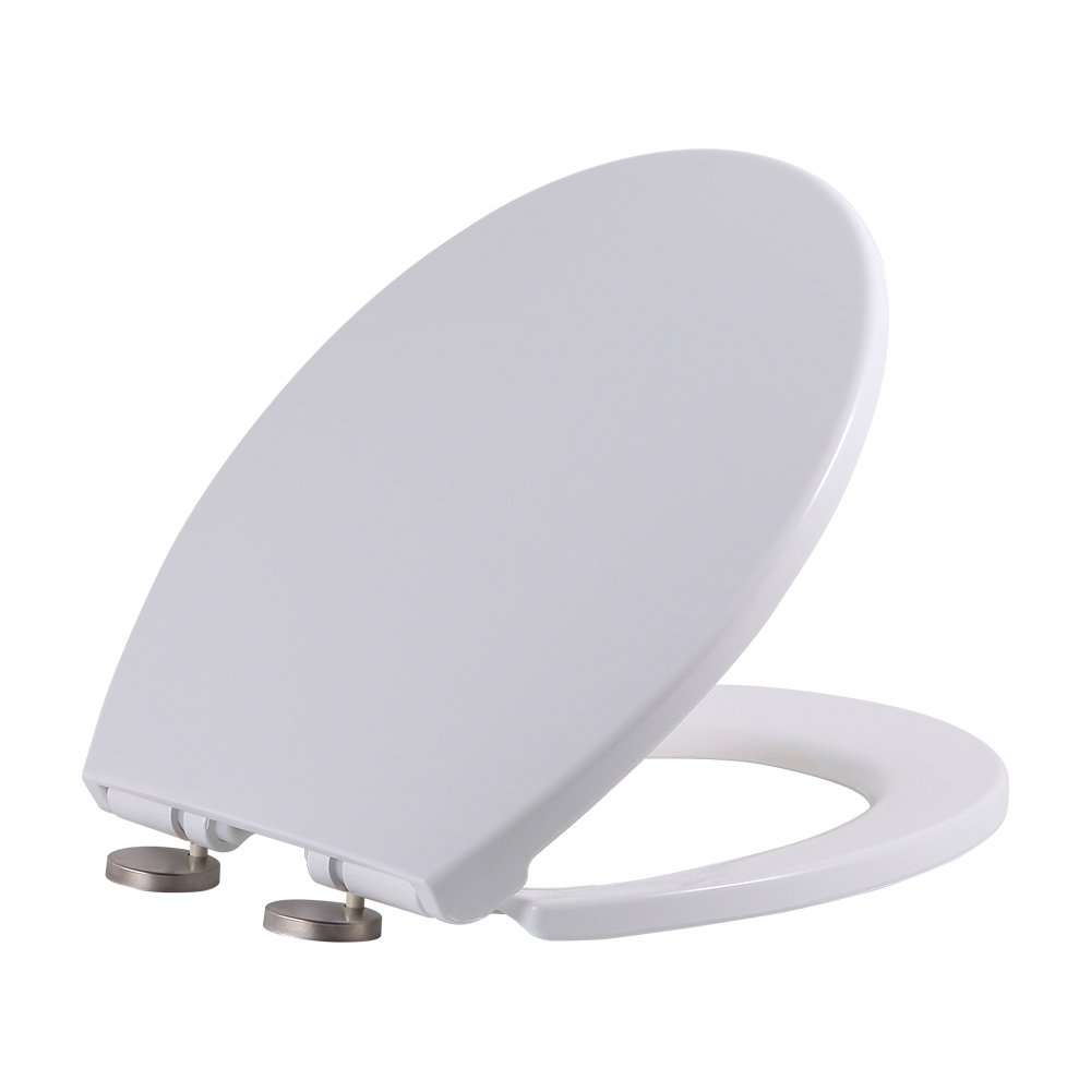 Elongated Closed Front Toilet Seat QuietClose GripTight Bumpers Child