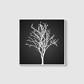 Framed Canvas Wall Art for Living Room, Bedroom Abstract Trees Canvas Prints for Home Decoration Ready to Hang - 16x16 inches