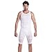HOTER Mens Slimming Body Shaper Vest Shirt Abs Abdomen Slim, White - XXL