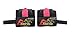 Weight lifting Wrist Wraps (pink wrist wraps) Weightlifting Wraps Lifting Supports for Weightlifting CrossFit and Powerlifting Unisex Improve Hand Strength Support During Weight Lifting. (Black/Pink)