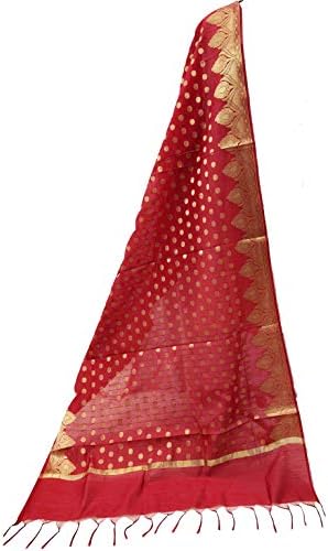 SHREEMAA CREATIONS BANARSI COTTON ZARI WOVEN DUPATTA (WCD2)