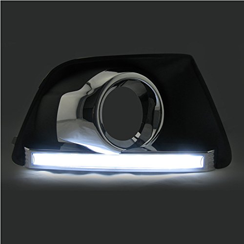 Wotefusi Car New Pair Left & Right LED Fog Daytime Running Light DRL Front Lamps Assembly Kit Set For Ford Ecosport
