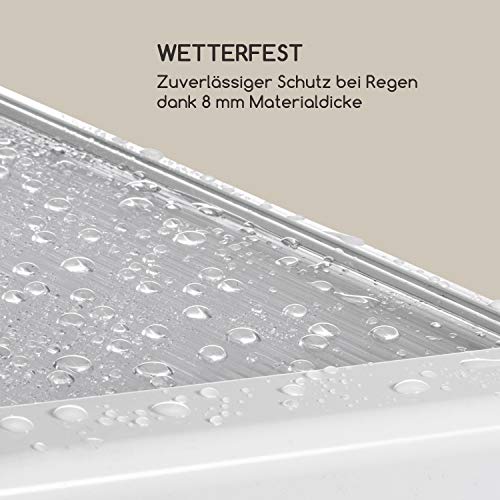 Blumfeldt Pantheon Solid Sky Amplio Pergola - Vordach Anbaupavillon, 300 x 300 cm, Regen- und Sonnenschutz, Rahmen… – Bild 5