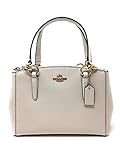 COACH Crossgrain Leather Mini Christie Carryall Crossbody Handbag (White)