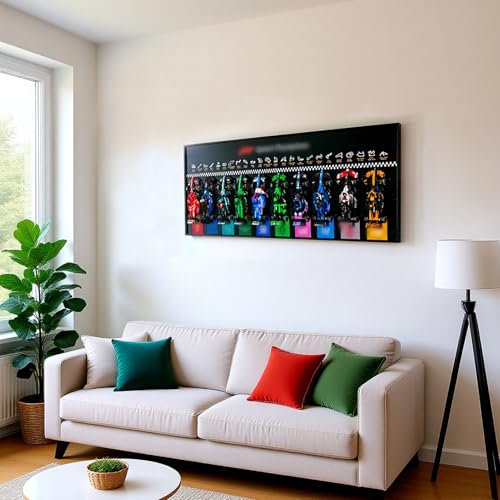 NOVDA Frame Compatible with Speed Champions F1, 10 in 1 77242-77251 Models Wall Display, 110 x 40 cm Wall Picture Ideal for Living Room and Office Showroom (Models Not Included)