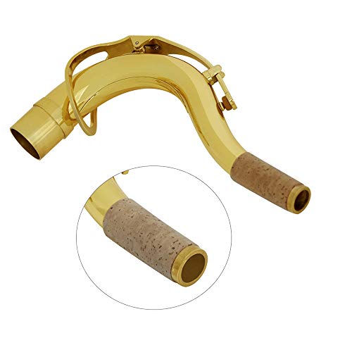 Muslady Brass Tenor Saxophone Sax Bend Neck 27.8mm Saxophone Accessores Parts Gold - Thumbnail 3