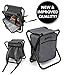 GigaTent Folding 3 in 1 Stool Backpack Folding Stool with Cooler Bag - Camping Hunting Fishing Multifunction Collapsible Camping Seat and Insulated Ice Bag with Padded Shoulder Straps (Gray)