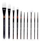 KINGART 1020A Truth Nylon Set of 10 Paint Brush
