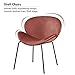 GreenForest Velvet Accent Chairs Modern Large Fabric Shell Chairs for Living Room Leisure Chairs for Bedroom Set of 2, Rose