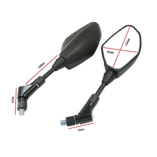 Universal 8MM 10MM Reverse Side Mirrors Motorcycle Mirrors for Yamaha Kawasaki Suzuki KTM BMW Ducati Aprilia Moto Guzzi MV Agusta Triumph Buell GY6 Scooter Dirt Street Bike Cruiser Victory Honda ATV