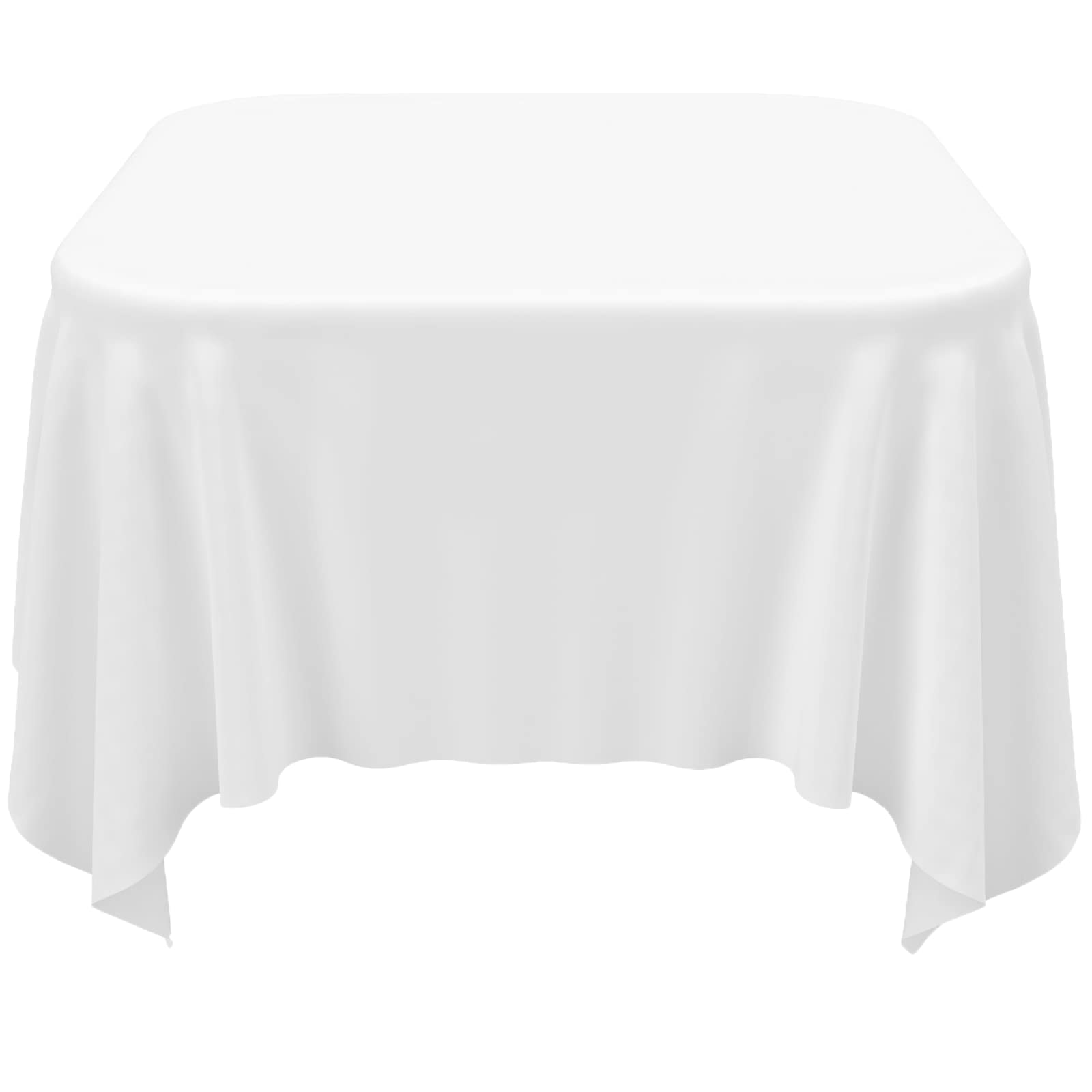 HEMEIREN HCTX White Table Cloth Rectangular, 228 * 335cm(90x132inch), White Table Cloth Party, Satin Glossy Washable,Tablecloths Rectangular for Wedding,Banquet,Celebration,Restaurant