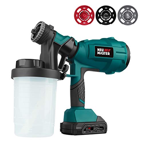 Cordless Paint Sprayer, NEU MASTER Electric HVLP Powerful Spray Gun