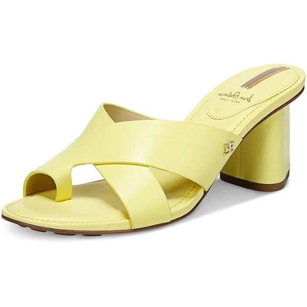 極美品　YELLO PATCH CHUNKY HEEL SANDALS Women's Yellow High Heel Sandals | Nordstrom