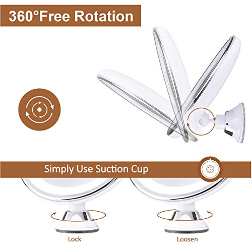 image for KEDSUM Large 10X Magnifying Makeup Mirror with Lights, Dimmable Light