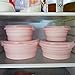 CARTINTS Silicone Collapsible Food Storage Containers-Prep/Storage Bowls with Lids – Set of 4 Round Silicone Lunch Containers – Microwave and Freezer Food Containers(pink)
